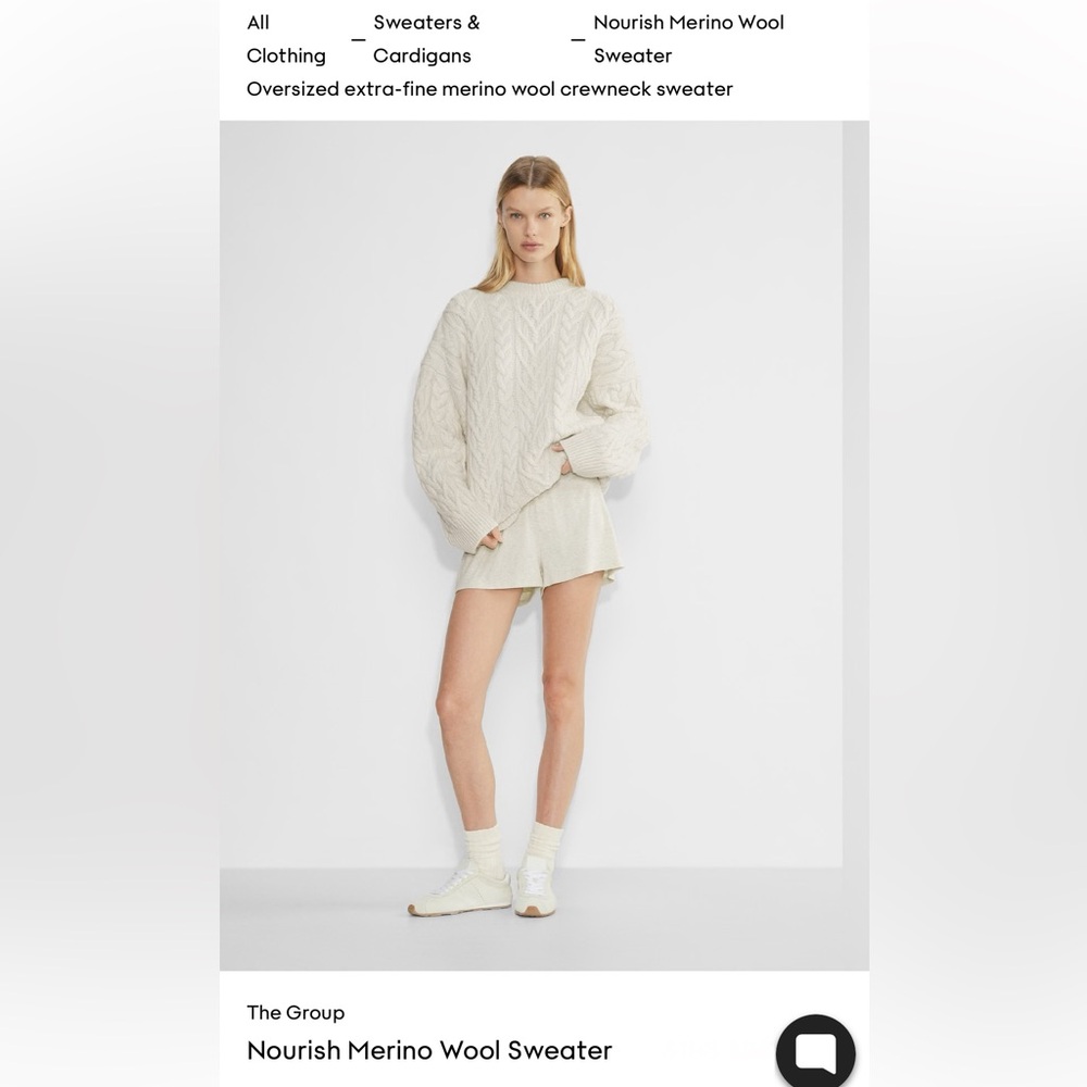 Nourish Merino Wool Sweater NWOT